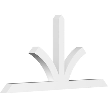 Ekena Millwork Richland Architectural Grade PVC Gable Bracket, 108"W x 54"H x 6"D x 6"F, 12/12 Pitch GBP108X54X0606RIC00